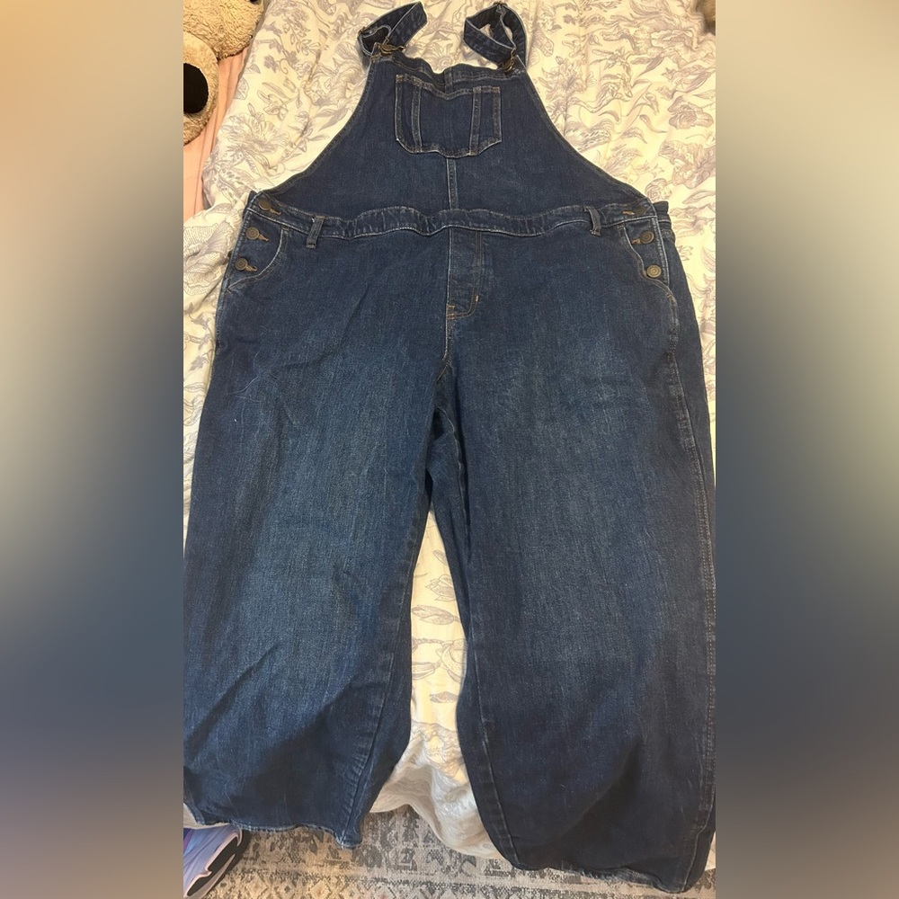 Old Navy Blue Denim overalls (capri length)